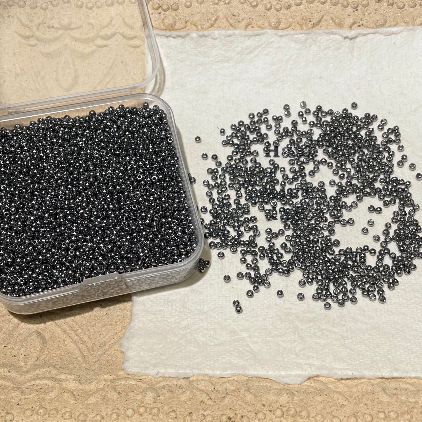 Seed Beads•Basic 2mm Metallic Colors Spacers (Over $45 Free Shipping)