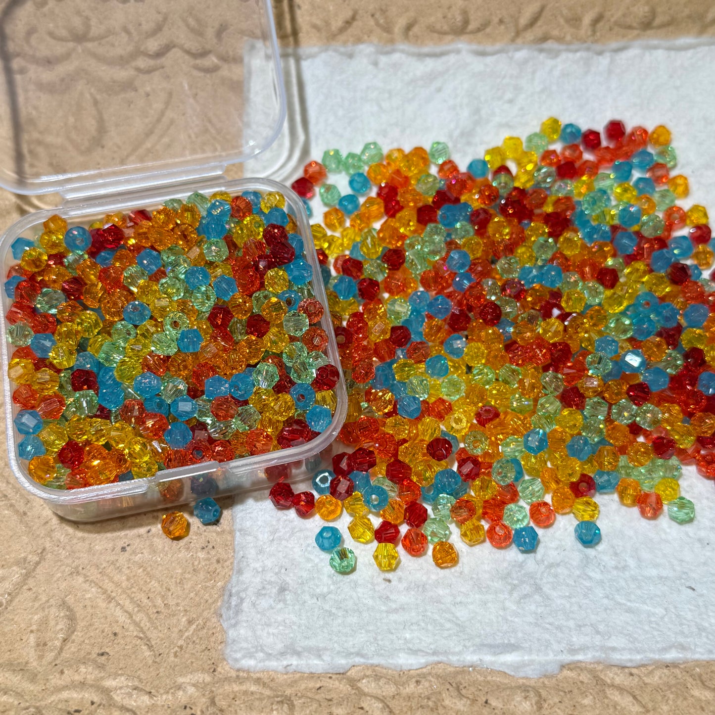 4mm Gem Fire Beads•S647-Cocktail (Over $45 Free Shipping)
