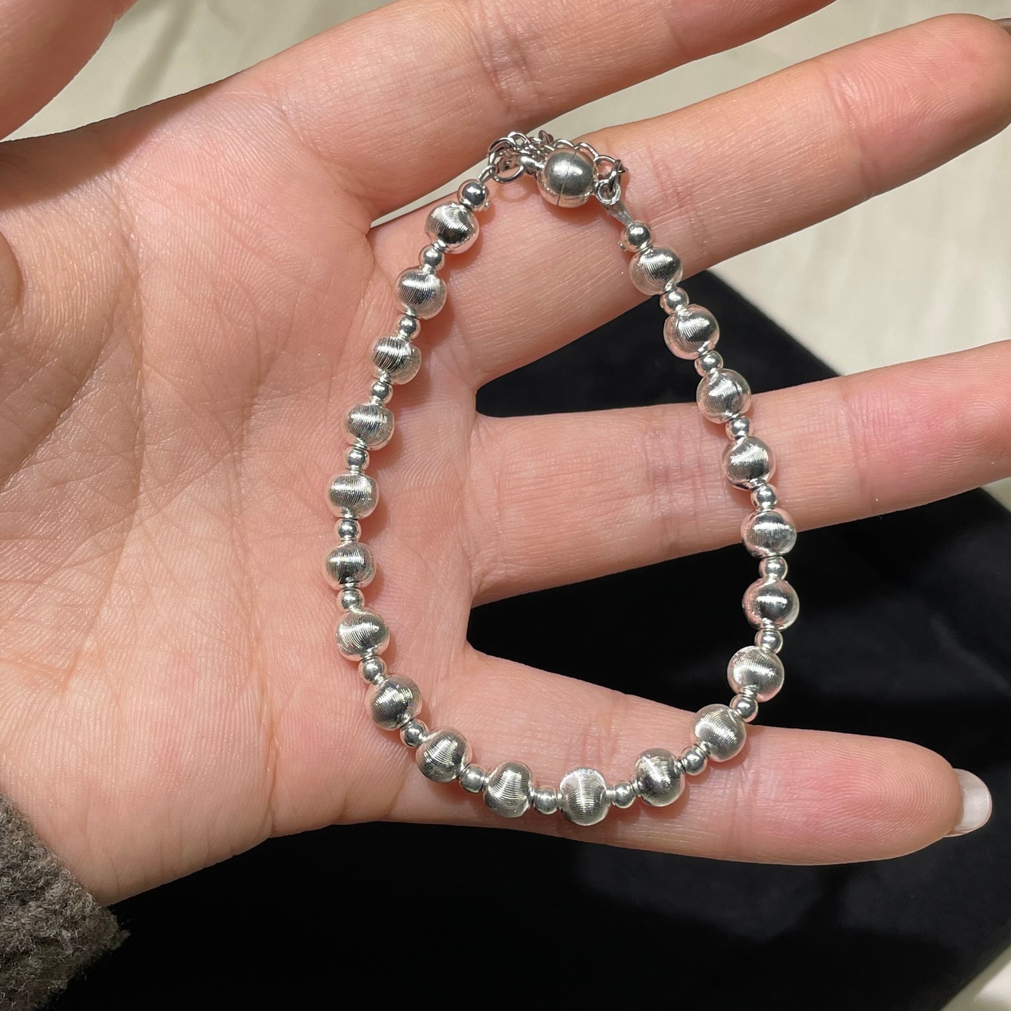 Golden&silver Catseye Beads Spacers Tarnish Resistant (sample bracelets on the back)