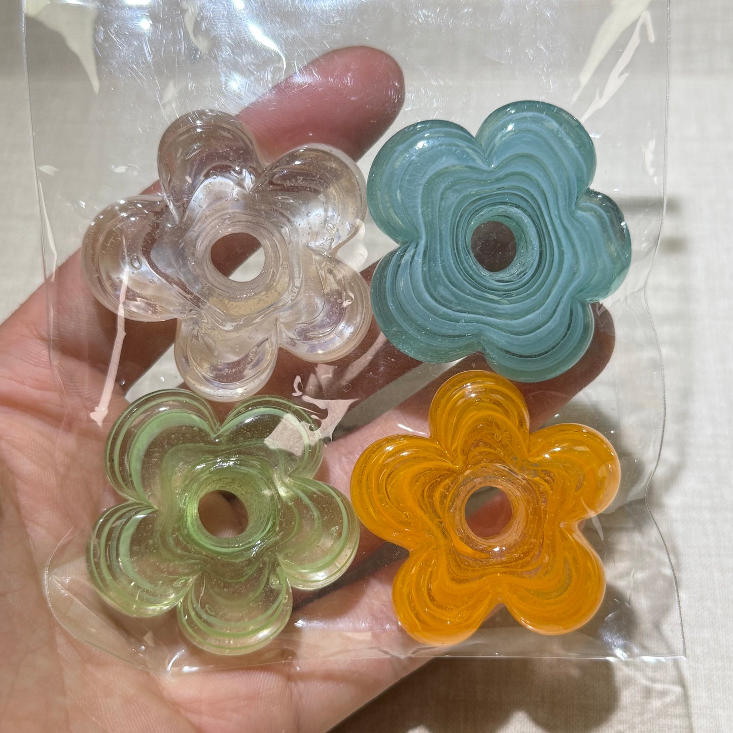 Nepal Glass Flowers Summer Combo 35mm (Over $45 Free Shipping)