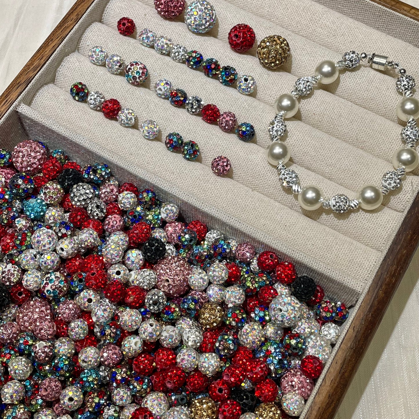 【BOGO!】Pavé Beads-Clay-based Rhinestone Beads 8,10,12,16mm (Over $45 free shipping)