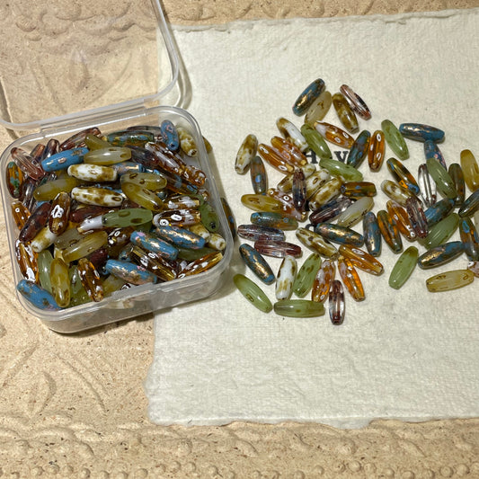 Seed Beads•S010-Picasso Rice (Over $45 Free Shipping)