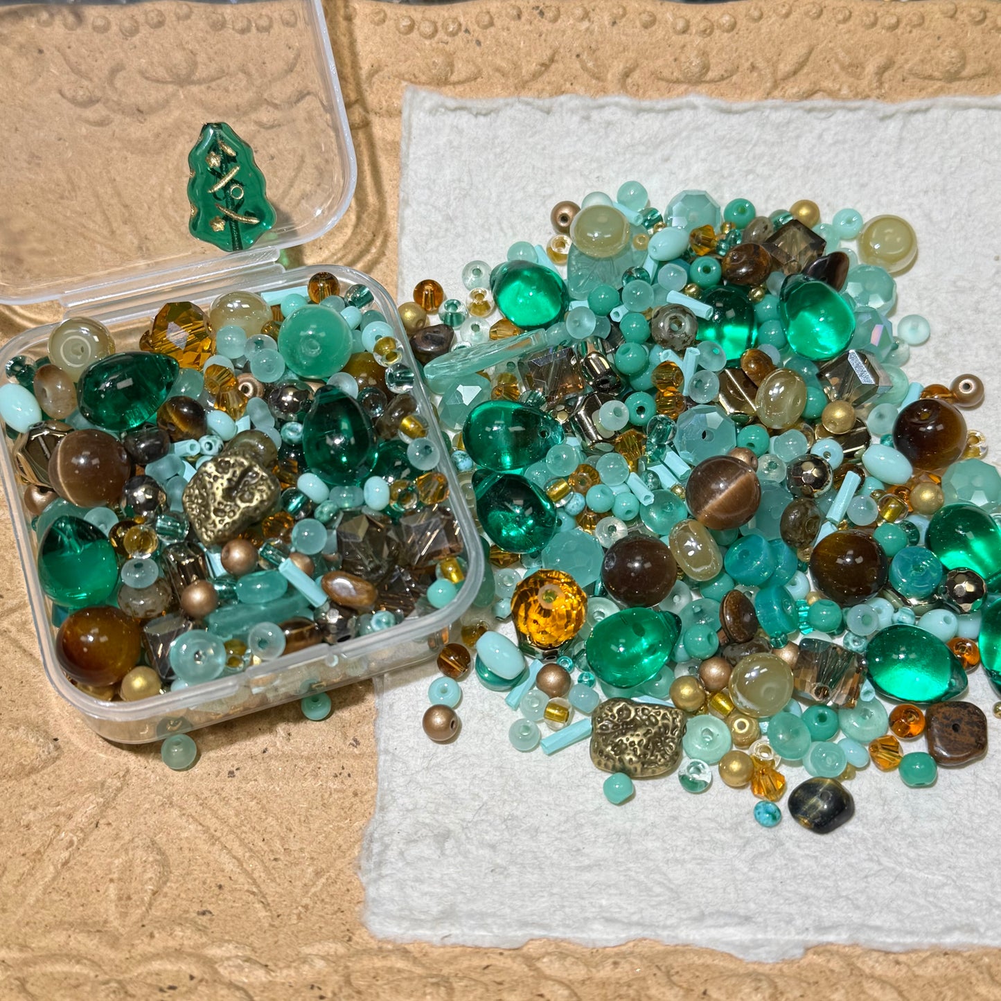 Seed Beads•S644-Teal Drops (Over $45 Free Shipping)