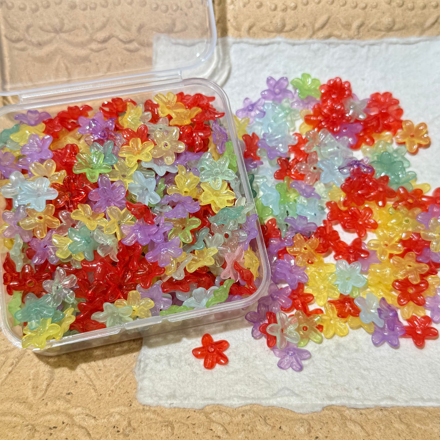 Flower Charms•F40-Rainbow (Over $45 Free Shipping)