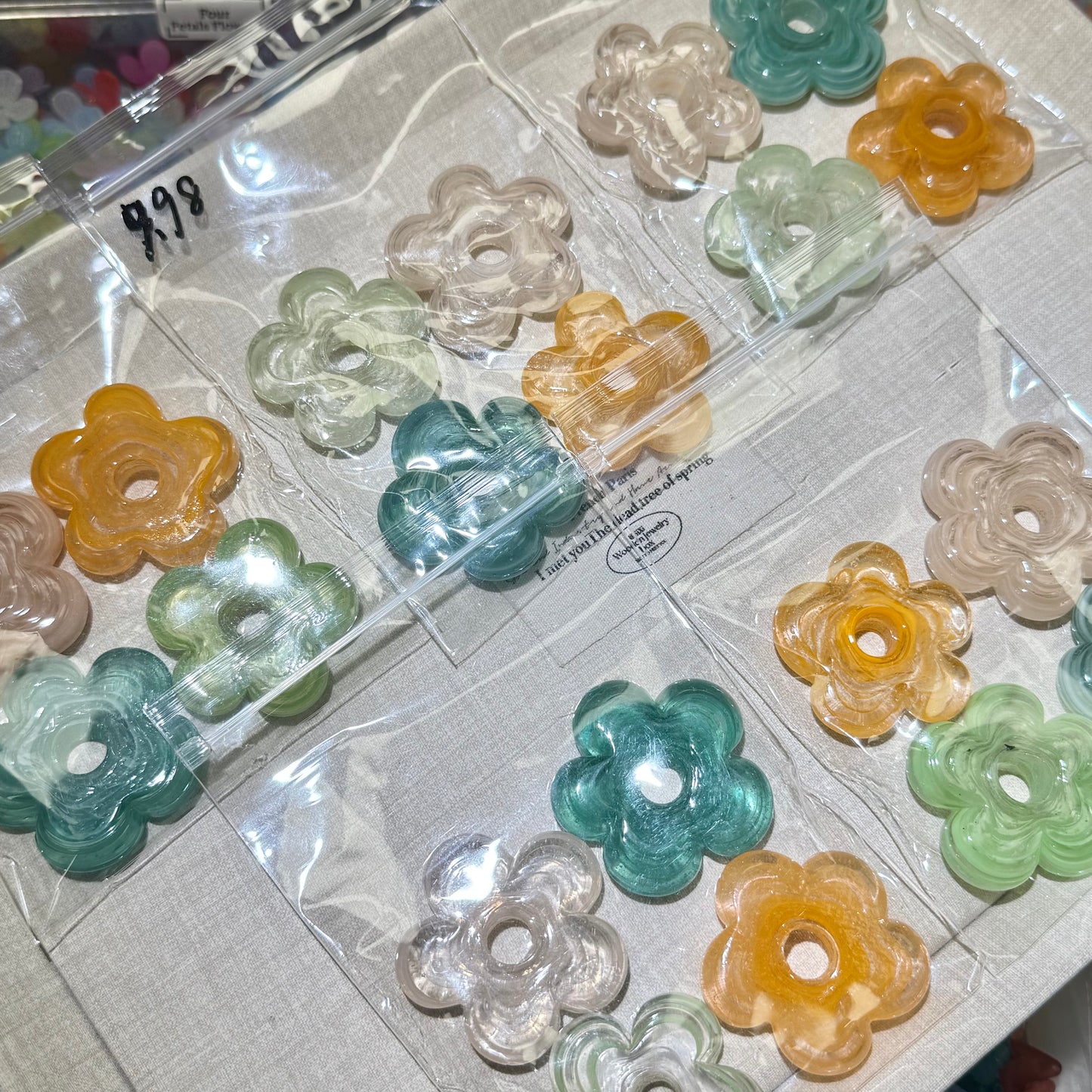 Nepal Glass Flowers Summer Combo 35mm (Over $45 Free Shipping)