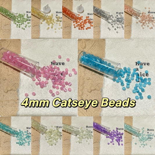 Individual Colors for Uniformed Beads-Catseye 4mm round