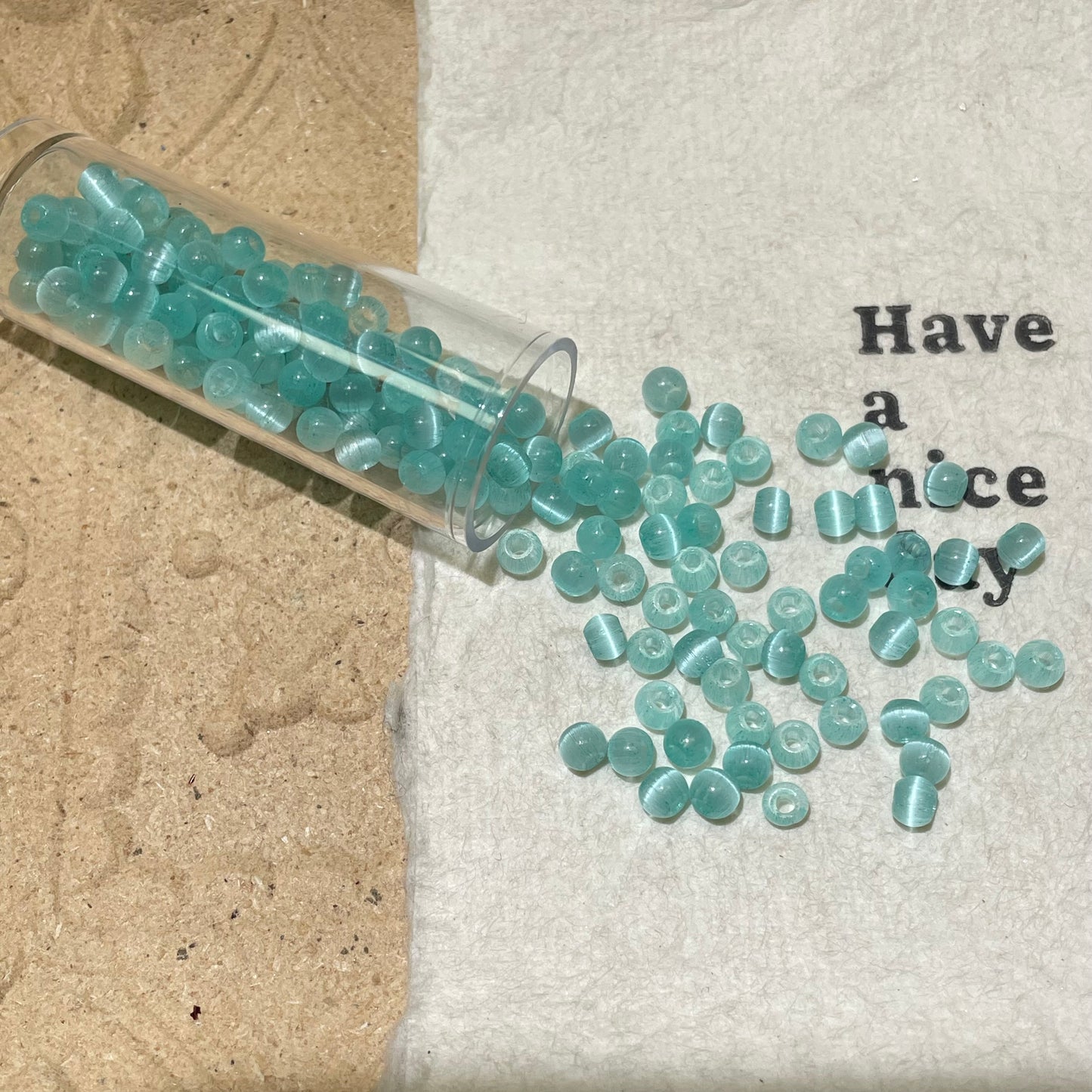 Individual Colors for Uniformed Beads-Catseye 4mm round