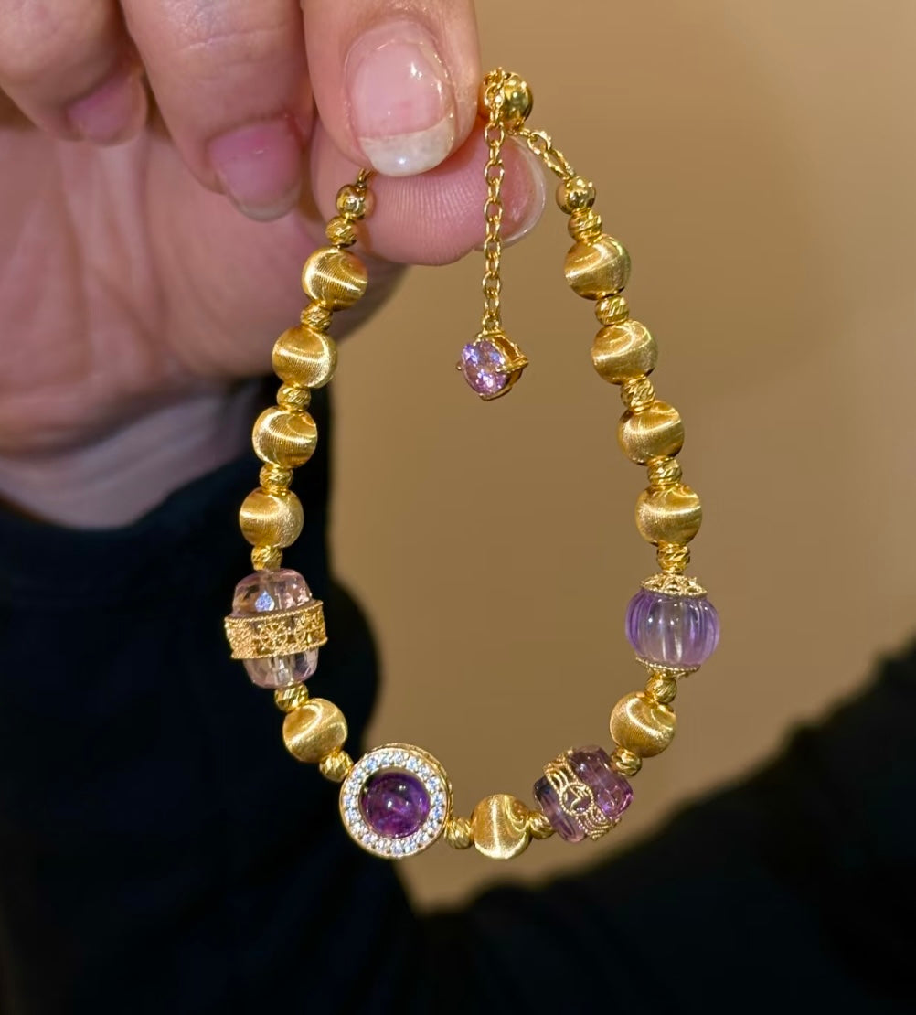 Golden&silver Catseye Beads Spacers Tarnish Resistant (sample bracelets on the back)
