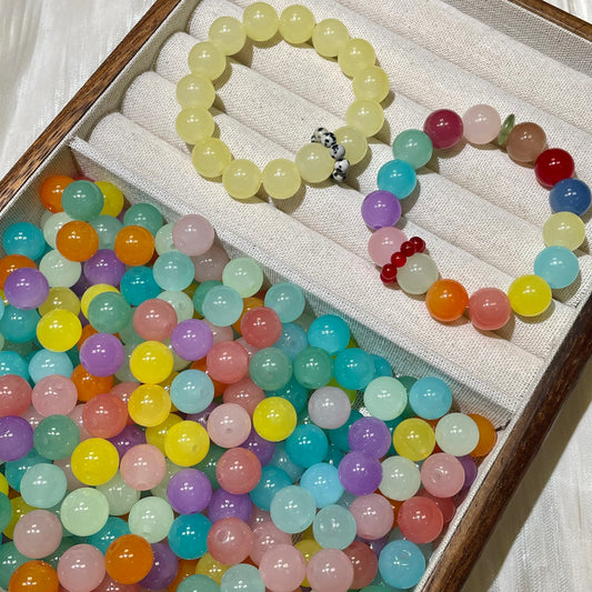 Glass Beads-G37•Candy 12mm (Over $45 free shipping)