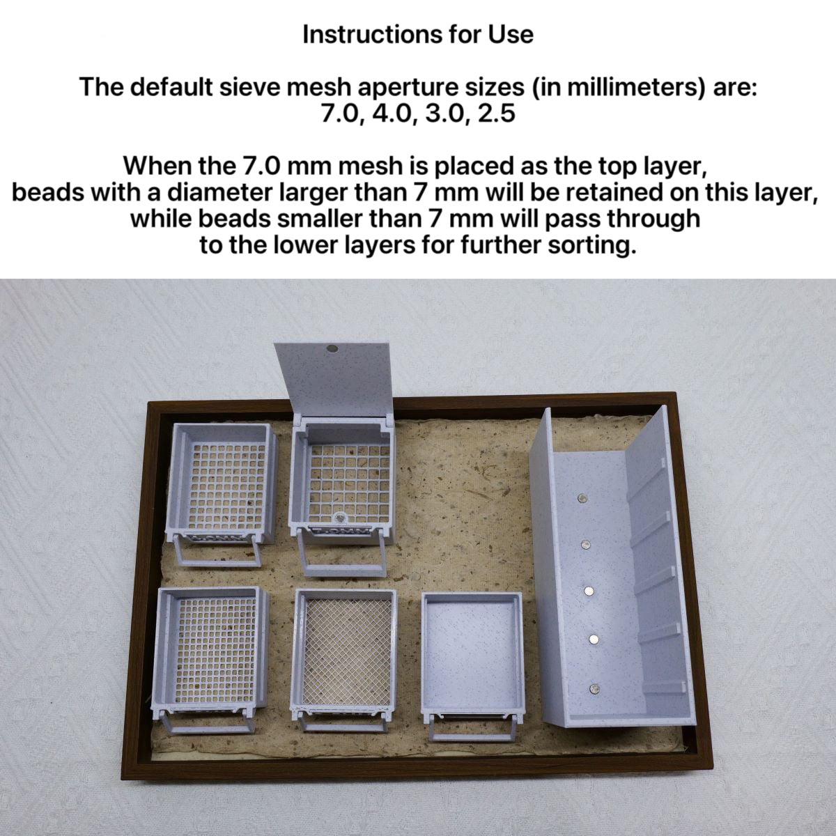 Magic Drawer for Sieving Seed Beads 3D Printing Sorter (Free Shipping)