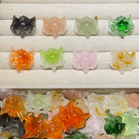 Fox Mask Resin Charms