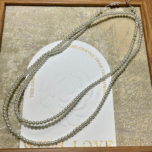 High Quality Perfect Round Glass Pearls 3mm Beige