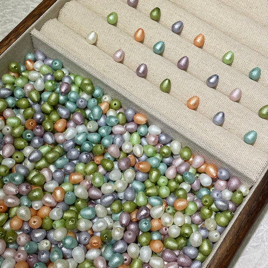 Drop-shape Ruffled Pearls-Easter 6*8mm (Over $45 free shipping)