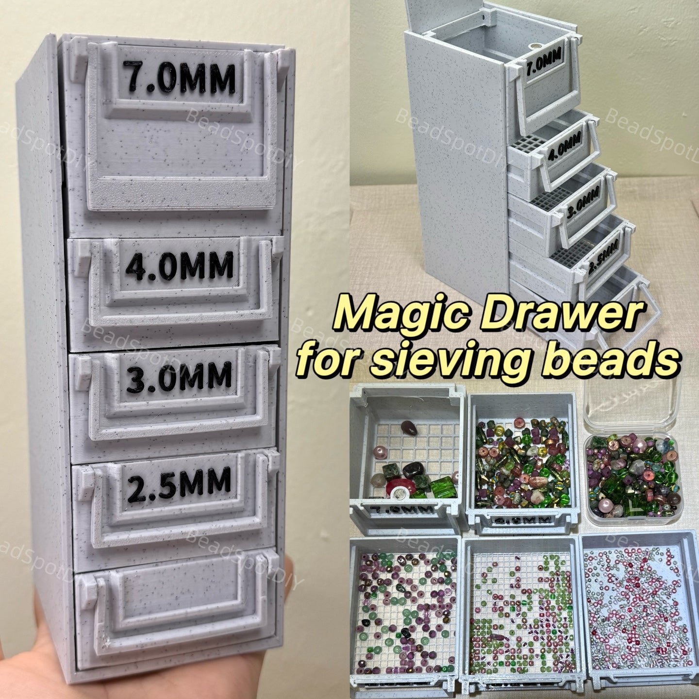 Magic Drawer for Sieving Seed Beads 3D Printing Sorter (Free Shipping)
