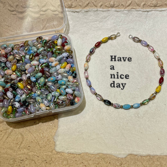 Seed Beads•S198-Picasso Rice (Over $45 Free Shipping)