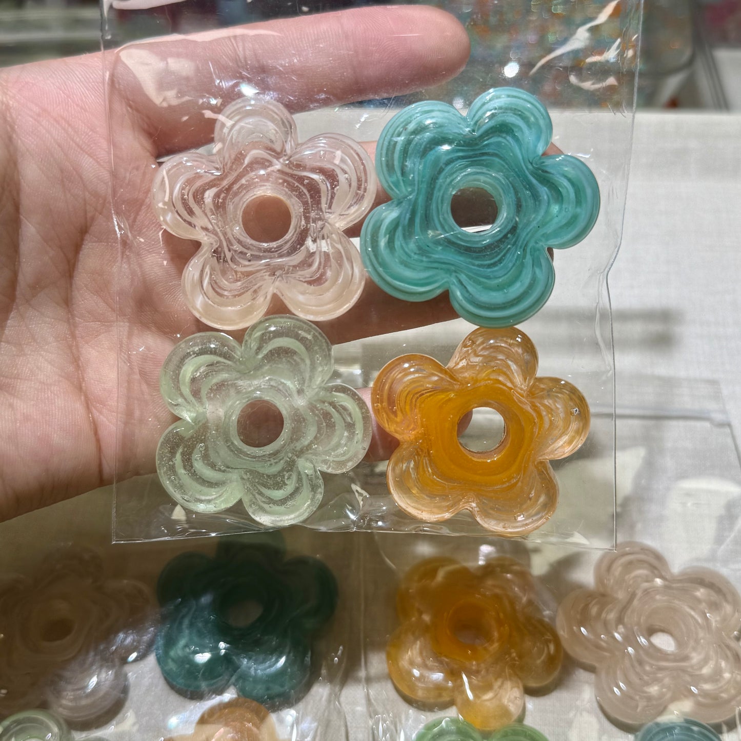 Nepal Glass Flowers Summer Combo 35mm (Over $45 Free Shipping)