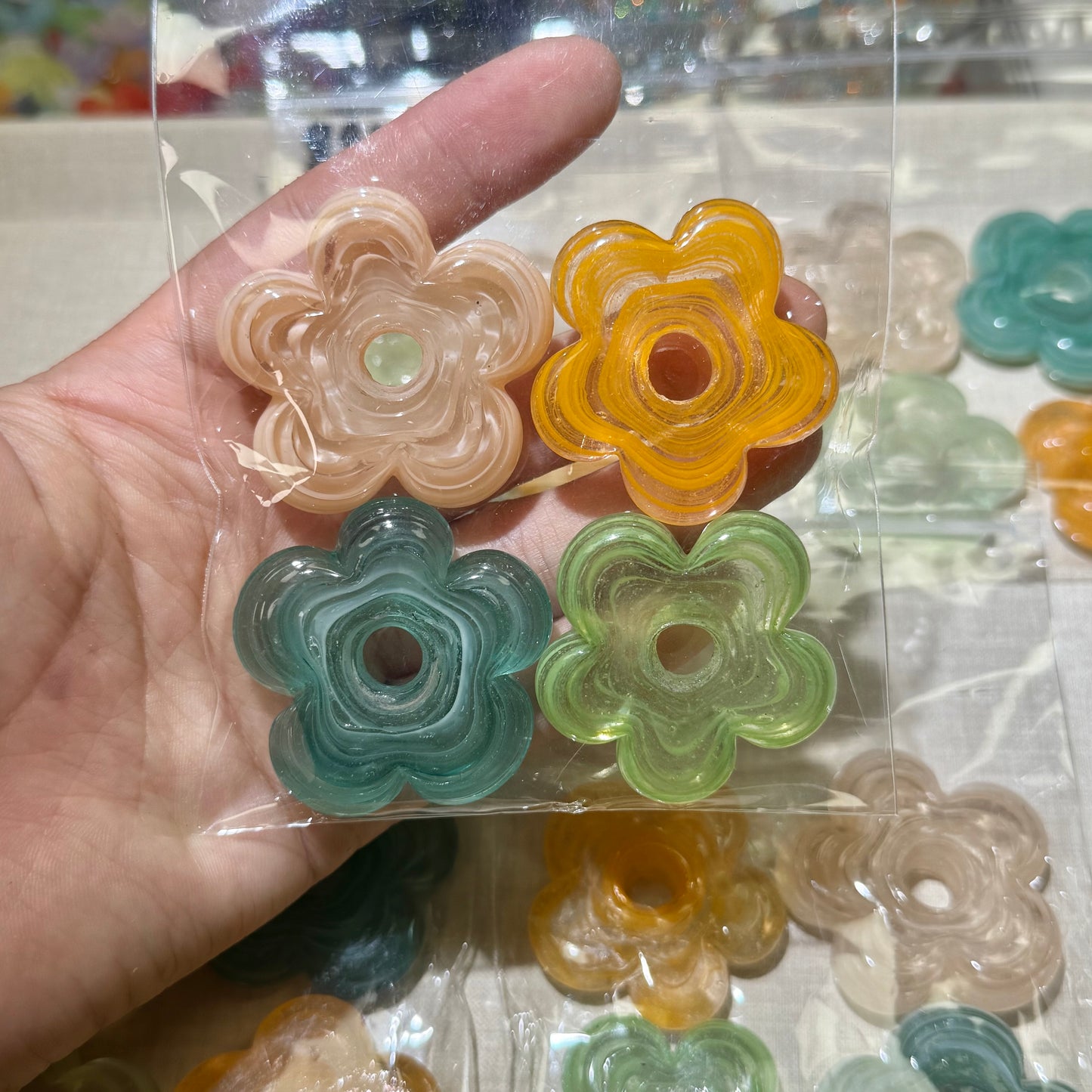 Nepal Glass Flowers Summer Combo 35mm (Over $45 Free Shipping)