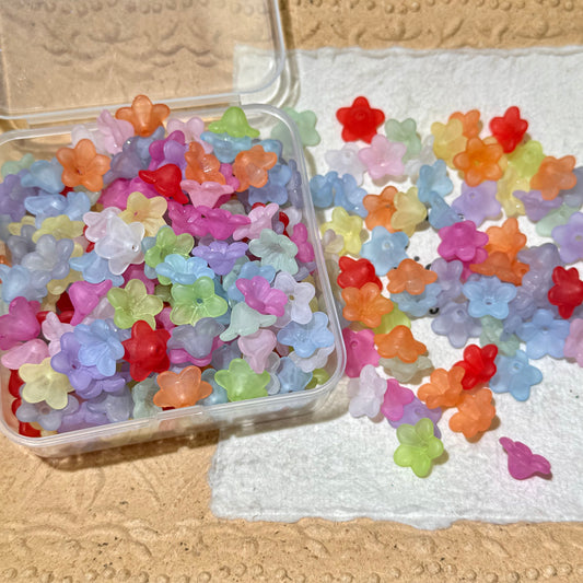 Flower Charms•F06-Five Petals Flowers (Over $45 Free Shipping)