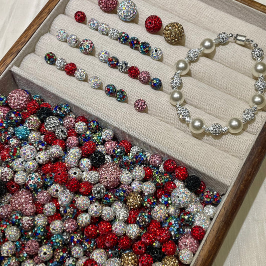 【BOGO!】Pavé Beads-Clay-based Rhinestone Beads 8,10,12,16mm (Over $45 free shipping)