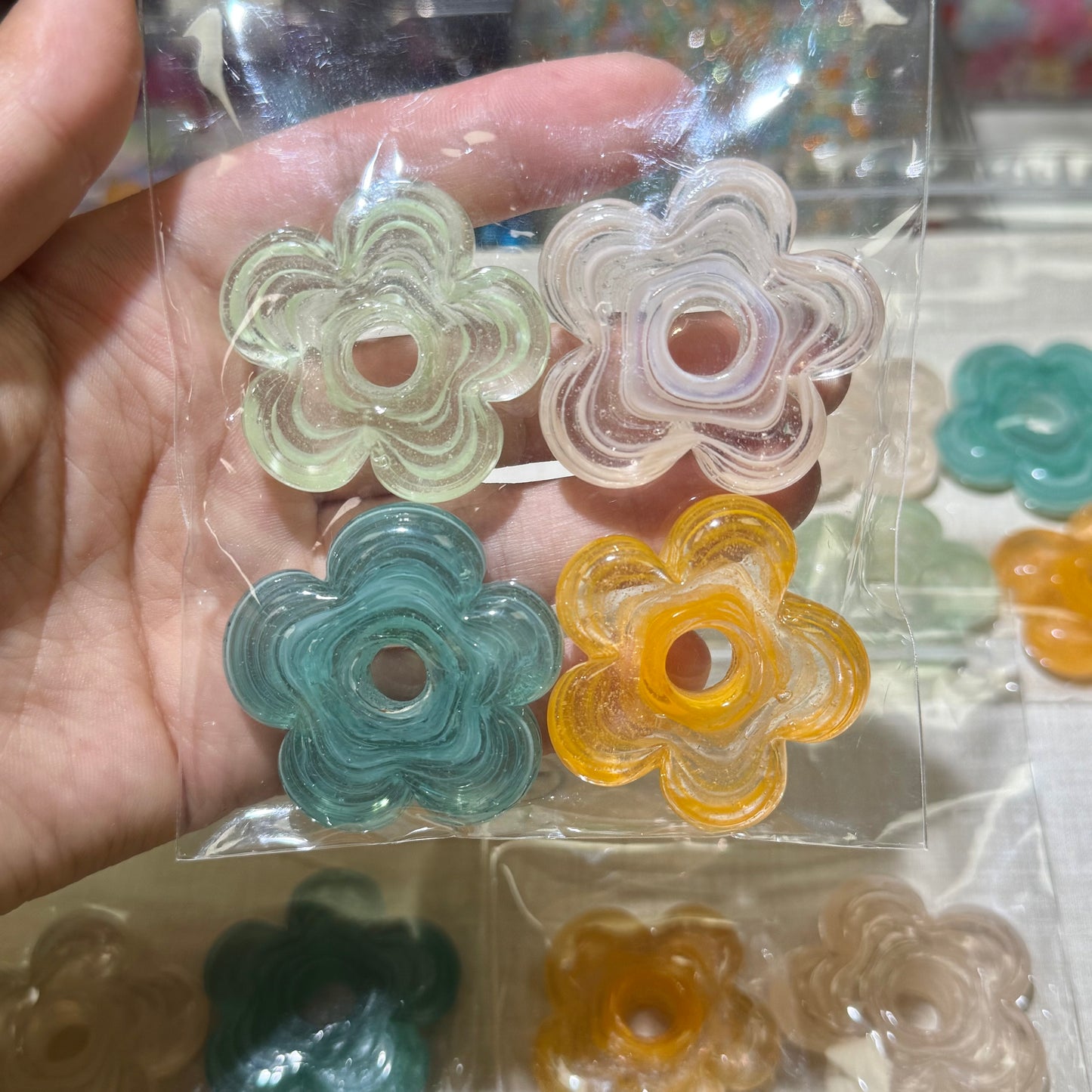 Nepal Glass Flowers Summer Combo 35mm (Over $45 Free Shipping)