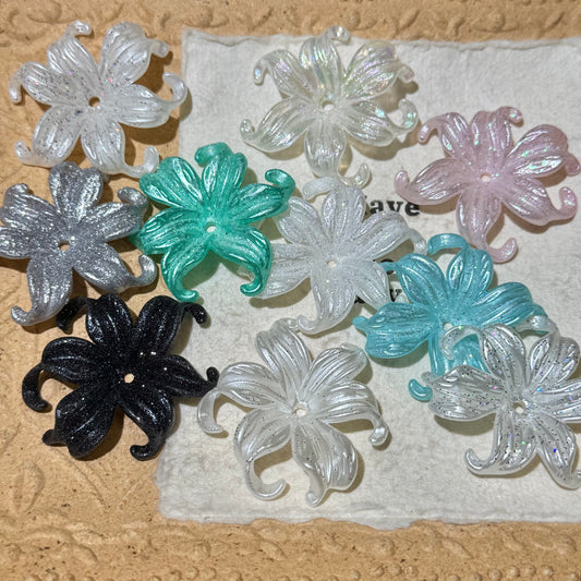 Flower Charms•F27-Pearly (Shimmers might fall off!)