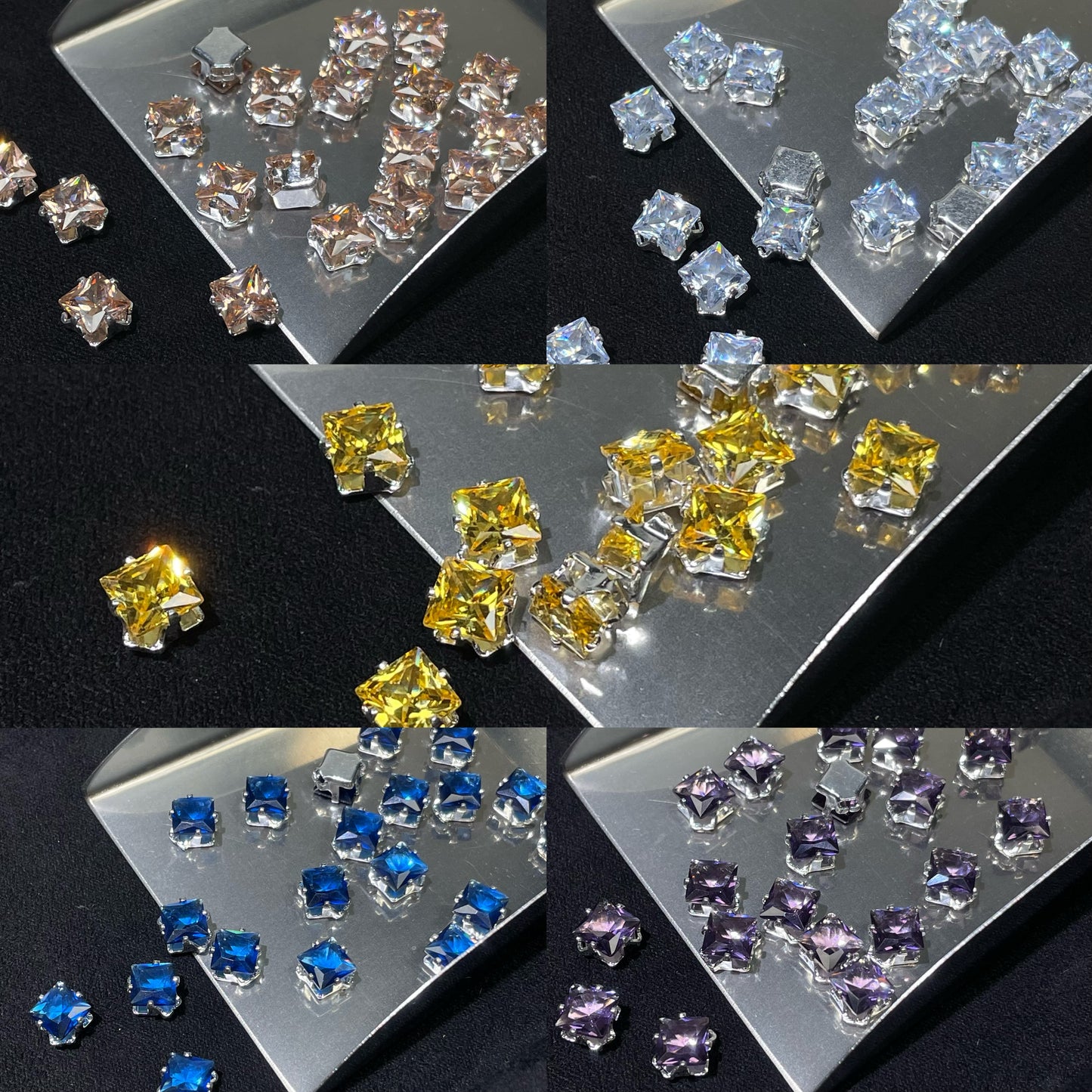 Blingy Collection-Square Zircon Rhinestones 5*5mm