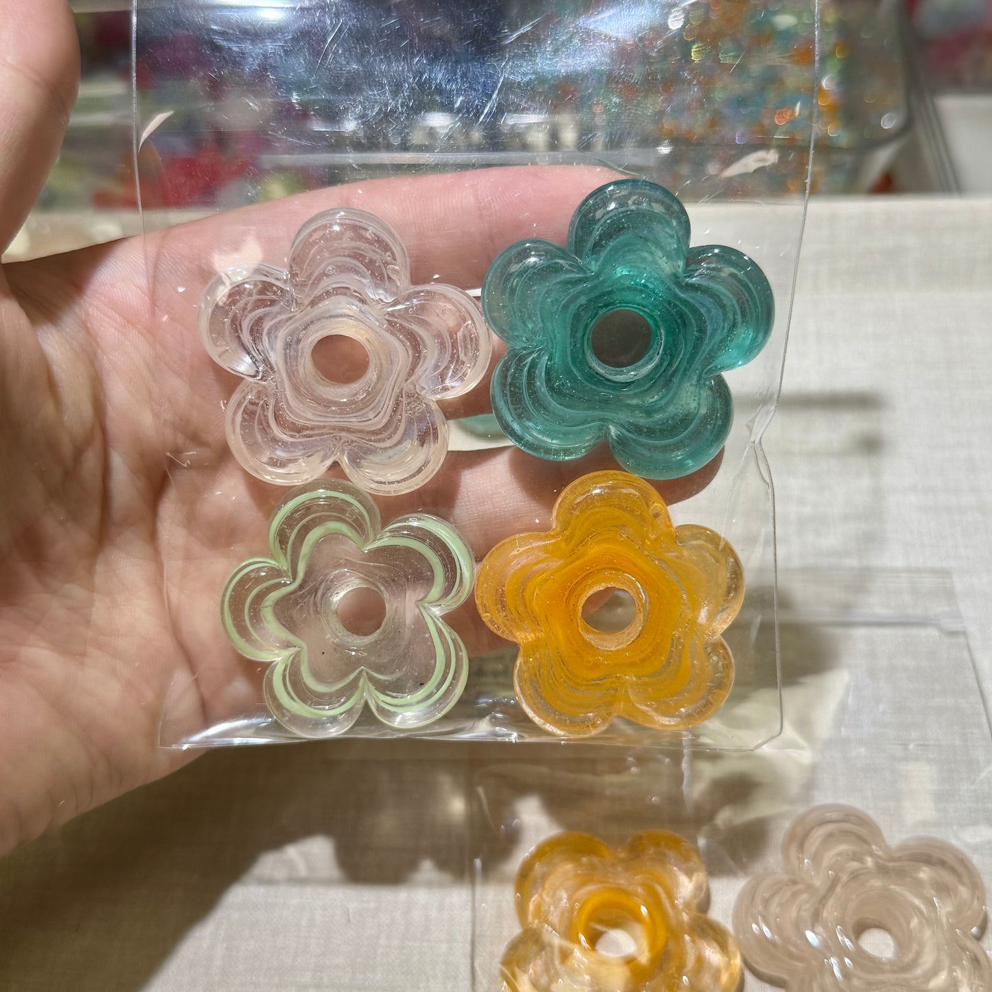 Nepal Glass Flowers Summer Combo 35mm (Over $45 Free Shipping)