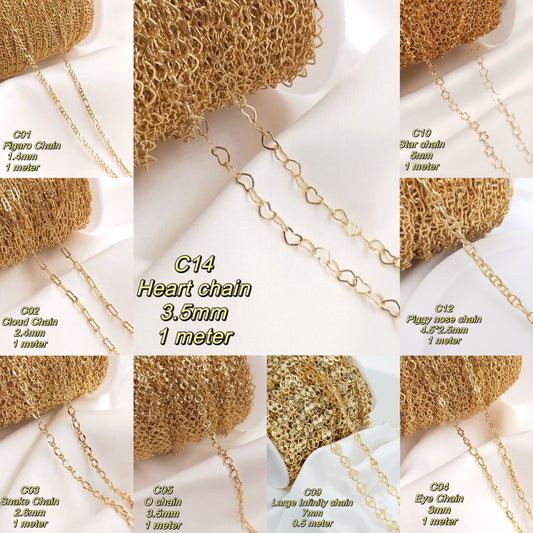 【New updates!】High Quality 14k gold-plated Chains Tarnish Resistant