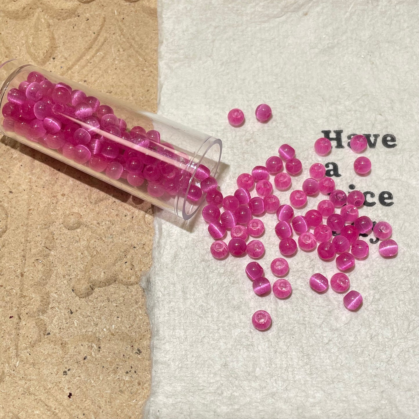 Individual Colors for Uniformed Beads-Catseye 4mm round