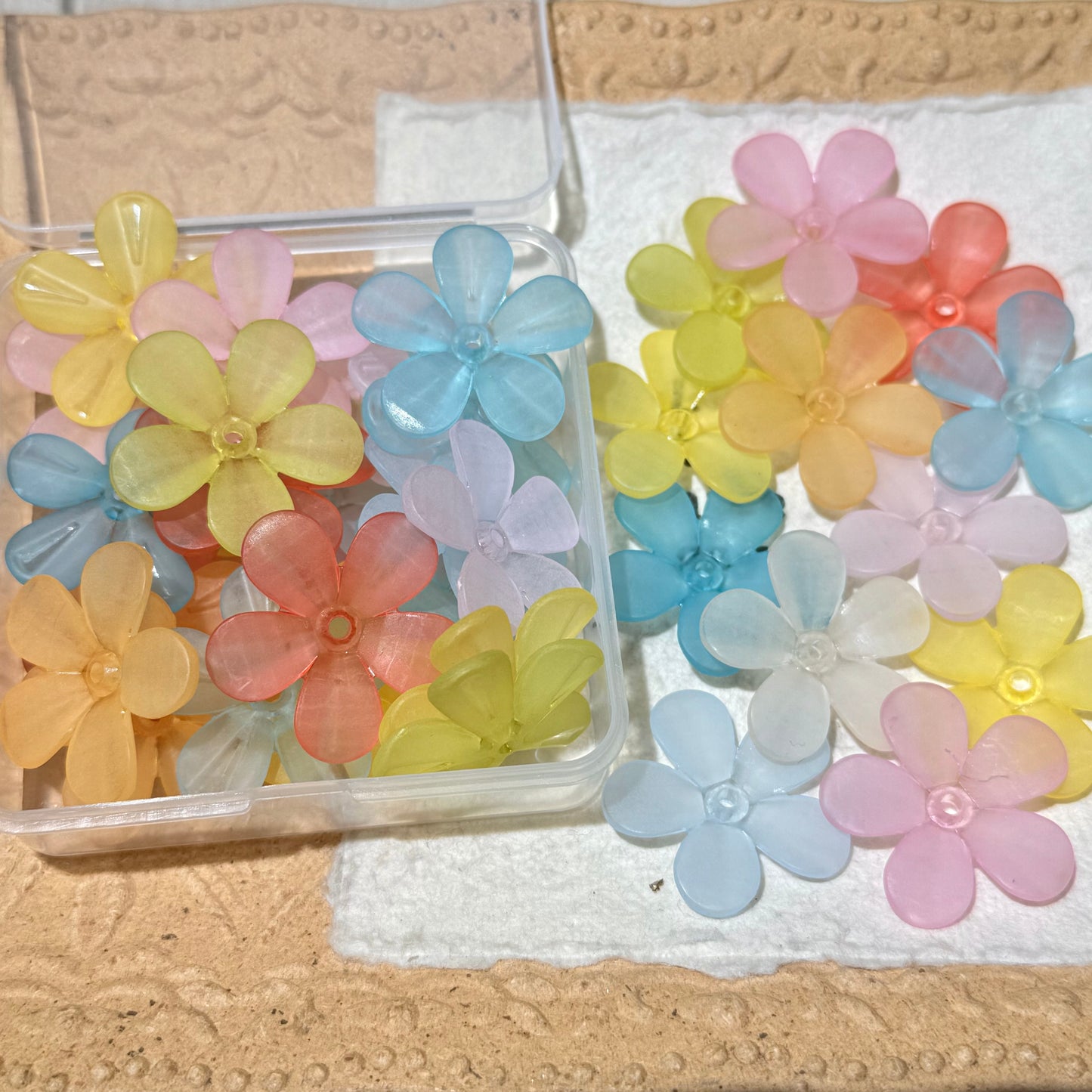 Flower Charms•F24-Rainbow Flowers (Over $45 Free Shipping)