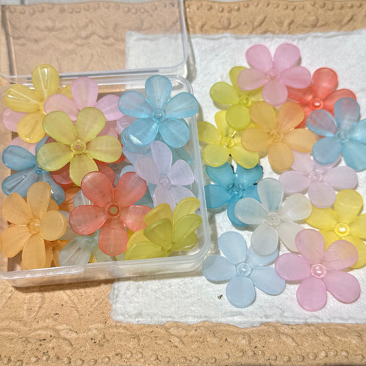 Flower Charms•F24-Rainbow Flowers (Over $45 Free Shipping)