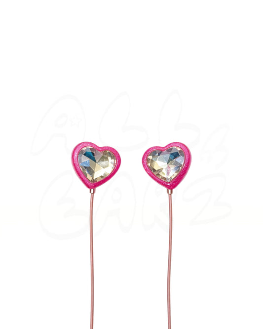 BEDAZZLED PINK HEART