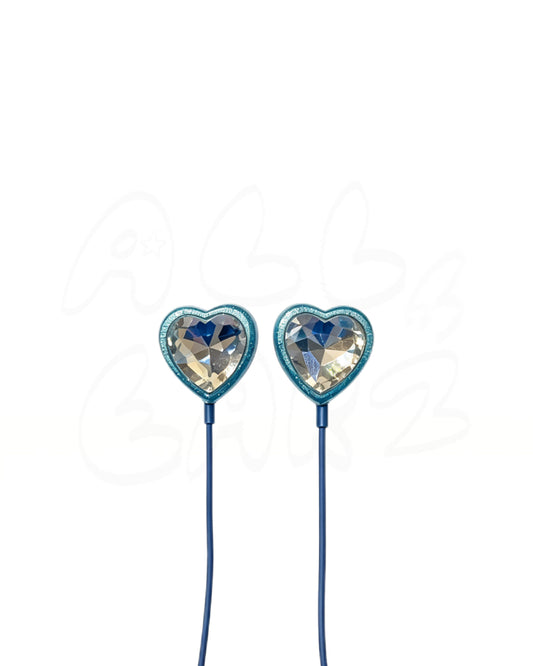 BEDAZZLED BLUE HEART